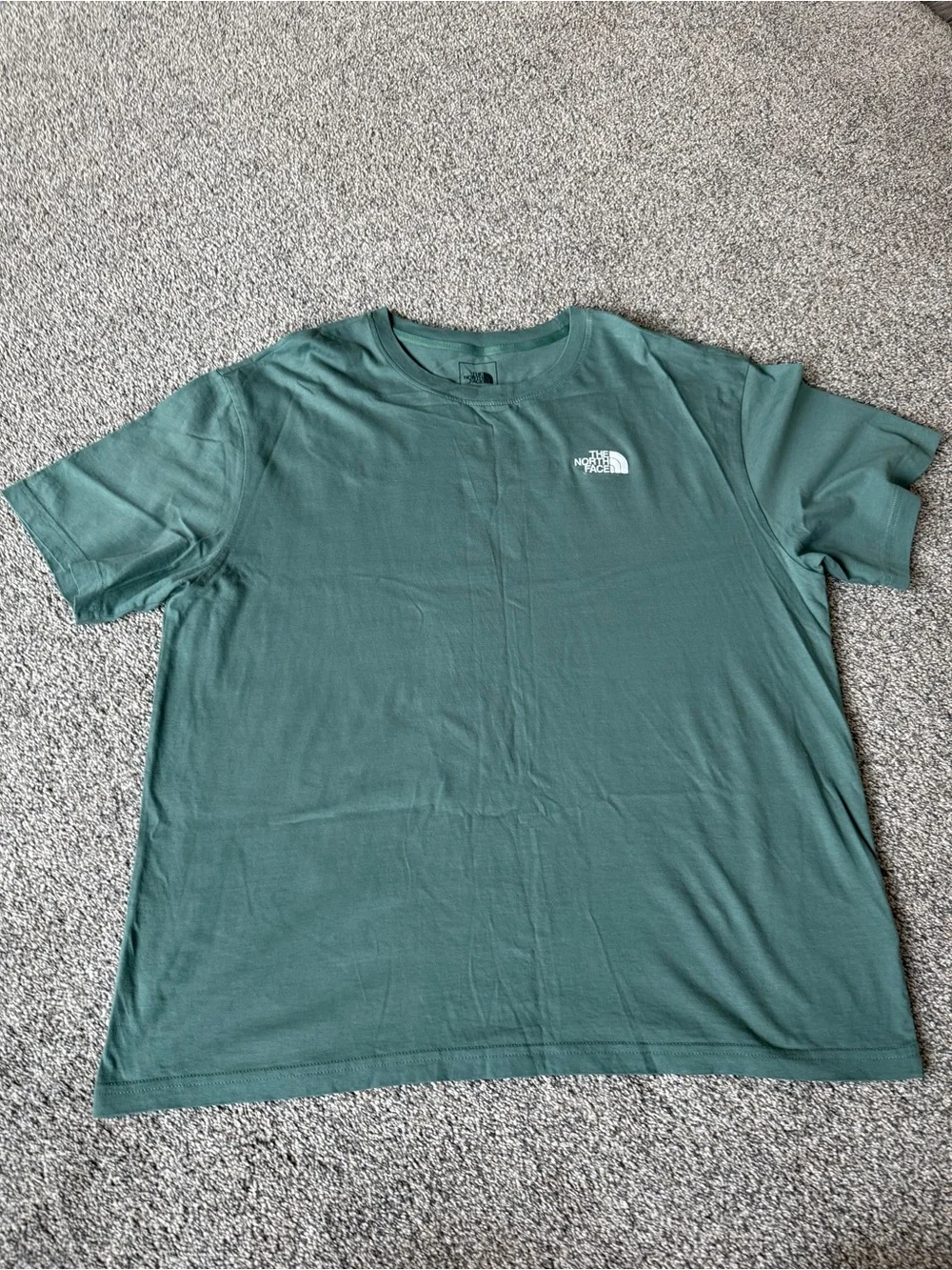 The North Face Men’s Short Sleeve Crew Tee — Forest Green with White Logo
